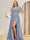 A-Line/Princess V-Neck Long Plus Size Bridesmaid Dresses with Split Side