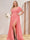 A-Line/Princess V-Neck Long Plus Size Bridesmaid Dresses with Split Side