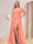 A-Line/Princess V-Neck Long Plus Size Bridesmaid Dresses with Split Side