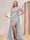 A-Line/Princess V-Neck Long Plus Size Bridesmaid Dresses with Split Side