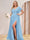 A-Line/Princess V-Neck Long Plus Size Bridesmaid Dresses with Split Side
