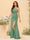 Sheath/Column One-Shoulder Long Bridesmaid Dresses with Split Side