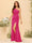 Sheath/Column One-Shoulder Long Bridesmaid Dresses with Split Side