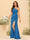 Sheath/Column One-Shoulder Long Bridesmaid Dresses with Split Side