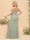 Sheath/Column One-Shoulder Long Plus Size Bridesmaid Dresses with Split Side