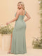 Sheath/Column One-Shoulder Long Plus Size Bridesmaid Dresses with Split Side