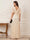 A-Line/Princess V-Neck Half Sleeves Split Side Mother of the Bride Dresses with Applique & Ruched