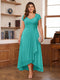 A-Line/Princess Sweetheart Short Sleeves Asymmetrical Plus Size Mother of the Bride Dresses with Appliques & Ruffles
