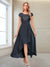 A-Line/Princess Scoop Short Sleeves Chiffon Mother of the Bride Dresses with Applique & Ruffles
