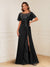 A-Line/Princess Illusion Scoop Appliques Ruched Mother of the Bride Dresses with Split Side