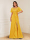 A-Line/Princess Illusion Scoop Appliques Ruched Mother of the Bride Dresses with Split Side
