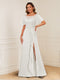A-Line/Princess Illusion Scoop Appliques Ruched Mother of the Bride Dresses with Split Side