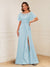 A-Line/Princess Illusion Scoop Appliques Ruched Mother of the Bride Dresses with Split Side