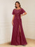 A-Line/Princess Illusion Scoop Appliques Ruched Mother of the Bride Dresses with Split Side