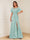 A-Line/Princess Illusion Scoop Appliques Ruched Mother of the Bride Dresses with Split Side