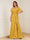 A-Line/Princess Illusion Scoop Appliques Ruched Mother of the Bride Dresses with Split Side