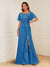 A-Line/Princess Illusion Scoop Appliques Ruched Mother of the Bride Dresses with Split Side