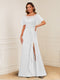 A-Line/Princess Illusion Scoop Appliques Ruched Mother of the Bride Dresses with Split Side