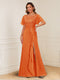 A-Line/Princess Illusion Scoop Appliques Ruched Mother of the Bride Dresses with Split Side