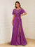 A-Line/Princess Illusion Scoop Appliques Ruched Mother of the Bride Dresses with Split Side