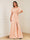 A-Line/Princess Illusion Scoop Appliques Ruched Mother of the Bride Dresses with Split Side
