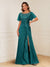 A-Line/Princess Illusion Scoop Appliques Ruched Mother of the Bride Dresses with Split Side