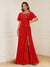A-Line/Princess Illusion Scoop Appliques Ruched Mother of the Bride Dresses with Split Side