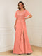 A-Line/Princess Illusion Scoop Appliques Ruched Mother of the Bride Dresses with Split Side