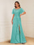A-Line/Princess Illusion Scoop Appliques Ruched Mother of the Bride Dresses with Split Side