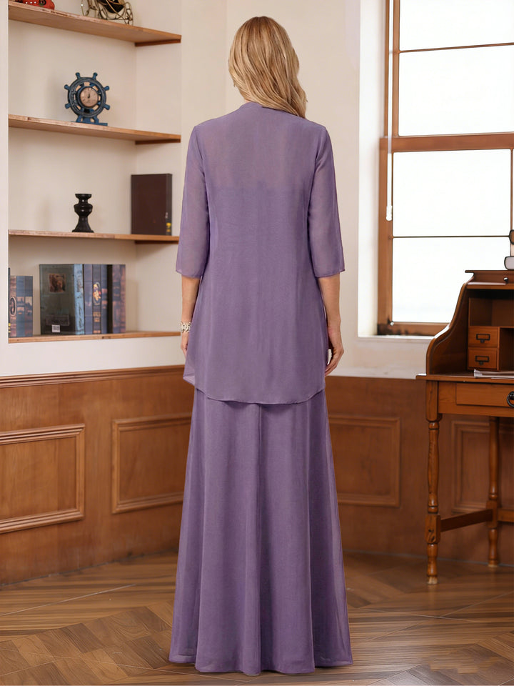 A-Line/Princess Sleeveless Mother of the Bride Dresses With Ruffles &amp; Jacket