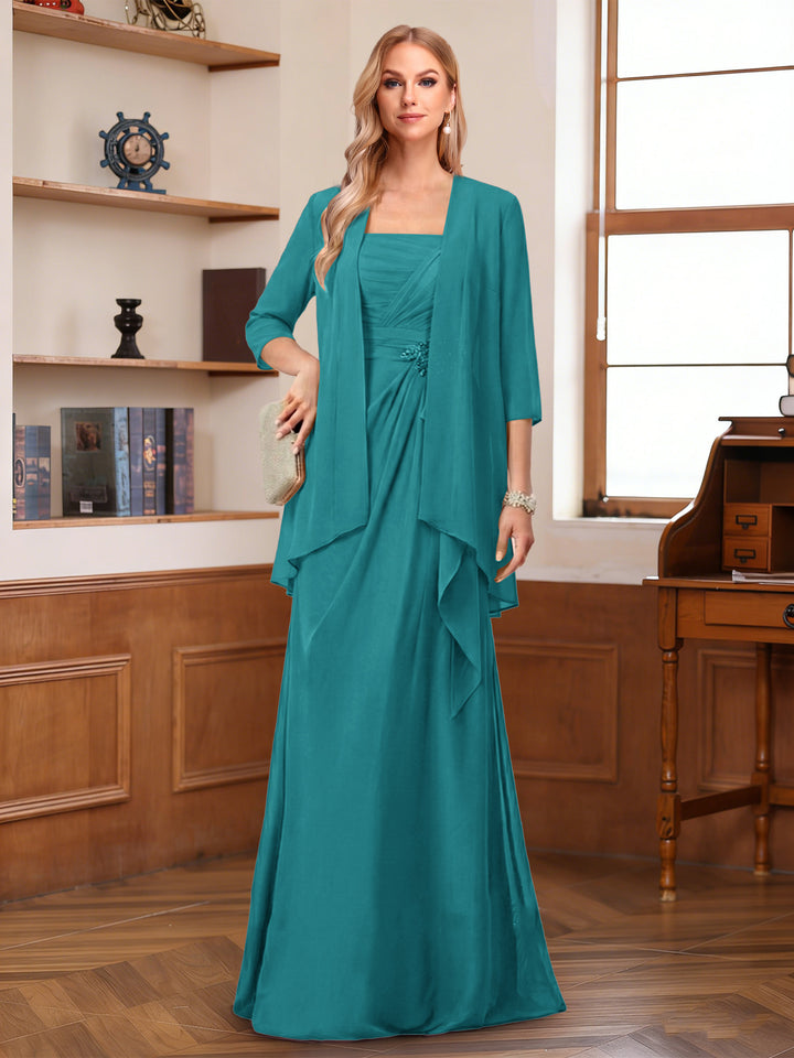 A-Line/Princess Sleeveless Mother of the Bride Dresses With Ruffles &amp; Jacket