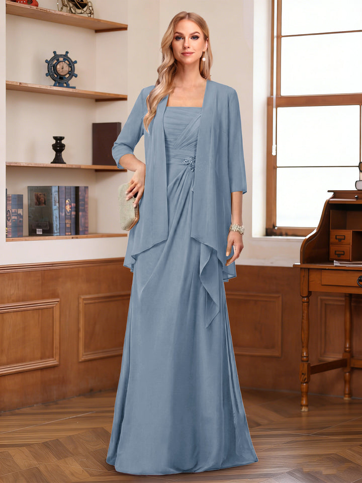 A-Line/Princess Sleeveless Mother of the Bride Dresses With Ruffles &amp; Jacket