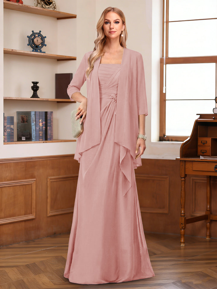 A-Line/Princess Sleeveless Mother of the Bride Dresses With Ruffles &amp; Jacket