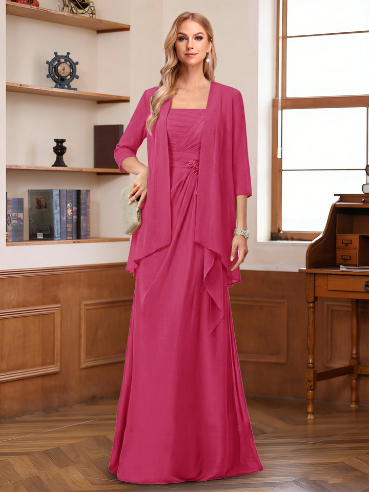 A-Line/Princess Sleeveless Mother of the Bride Dresses With Ruffles &amp; Jacket