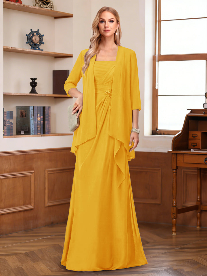 A-Line/Princess Sleeveless Mother of the Bride Dresses With Ruffles &amp; Jacket