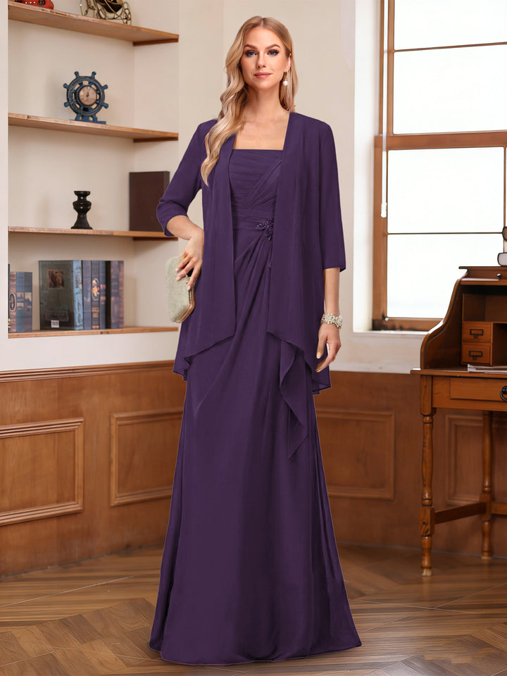 A-Line/Princess Sleeveless Mother of the Bride Dresses With Ruffles &amp; Jacket