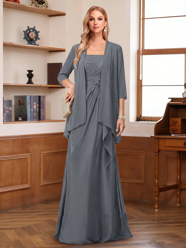 A-Line/Princess Sleeveless Mother of the Bride Dresses With Ruffles &amp; Jacket
