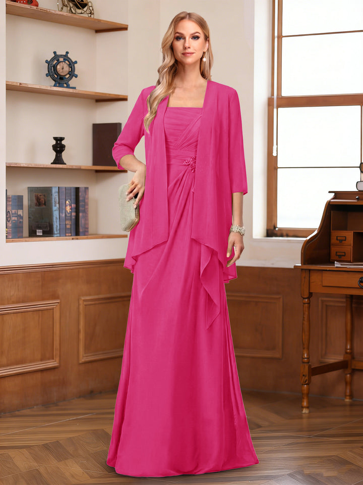 A-Line/Princess Sleeveless Mother of the Bride Dresses With Ruffles &amp; Jacket