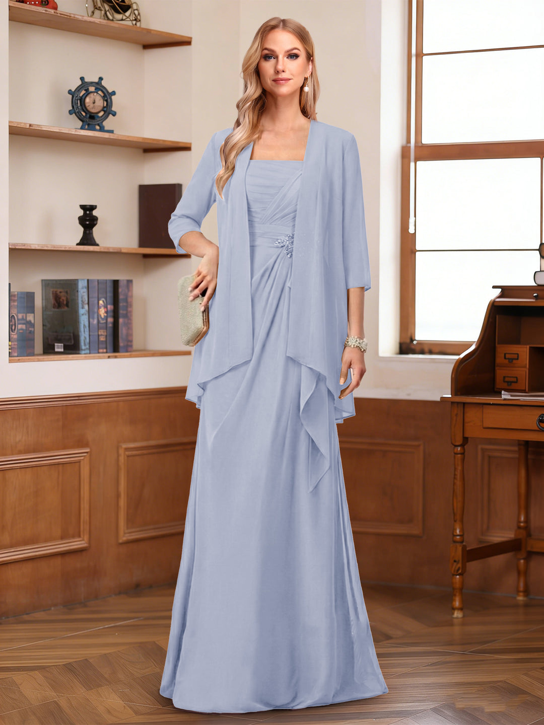 A-Line/Princess Sleeveless Mother of the Bride Dresses With Ruffles &amp; Jacket