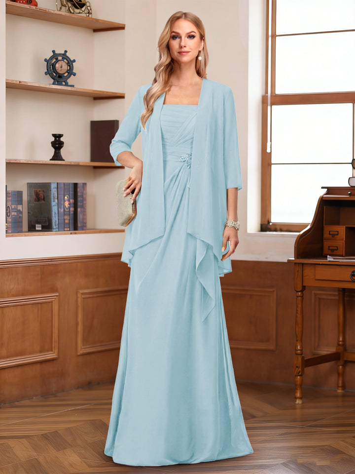 A-Line/Princess Sleeveless Mother of the Bride Dresses With Ruffles &amp; Jacket