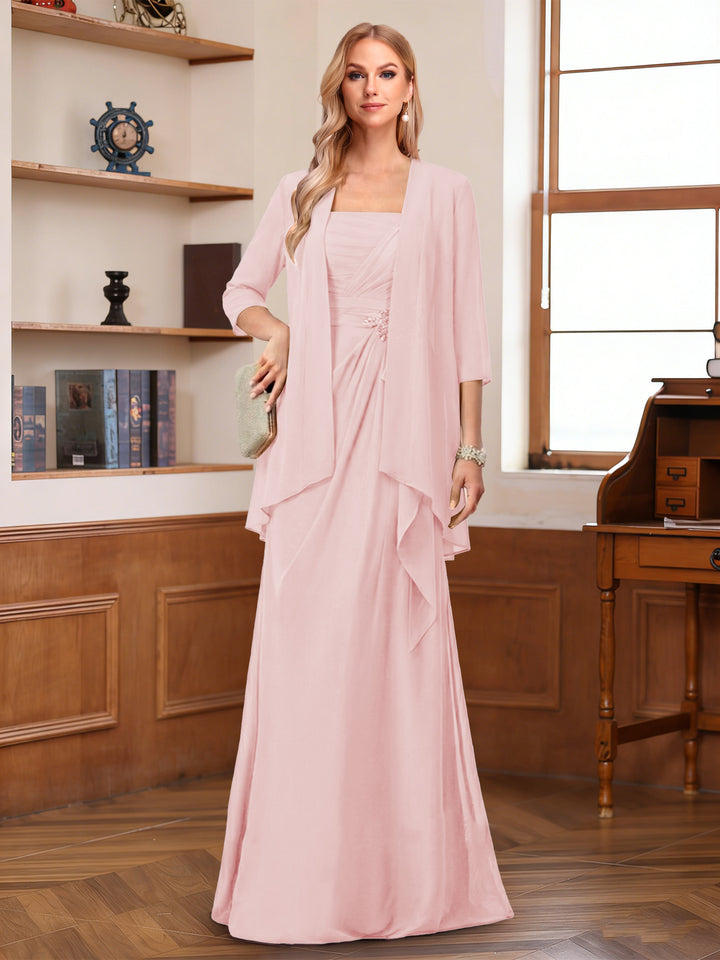 A-Line/Princess Sleeveless Mother of the Bride Dresses With Ruffles &amp; Jacket