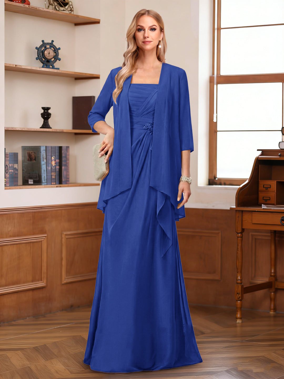 A-Line/Princess Sleeveless Mother of the Bride Dresses With Ruffles &amp; Jacket