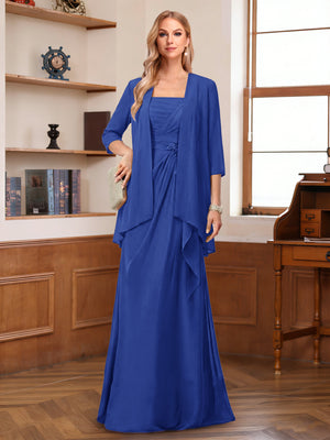 A-Line/Princess Sleeveless Mother of the Bride Dresses With Ruffles & Jacket