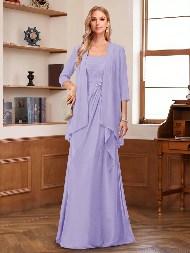 A-Line/Princess Sleeveless Mother of the Bride Dresses With Ruffles &amp; Jacket