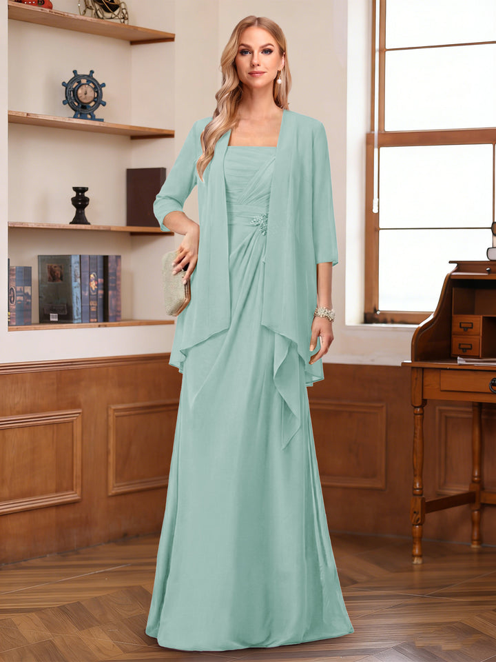A-Line/Princess Sleeveless Mother of the Bride Dresses With Ruffles &amp; Jacket