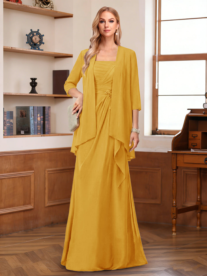 A-Line/Princess Sleeveless Mother of the Bride Dresses With Ruffles &amp; Jacket