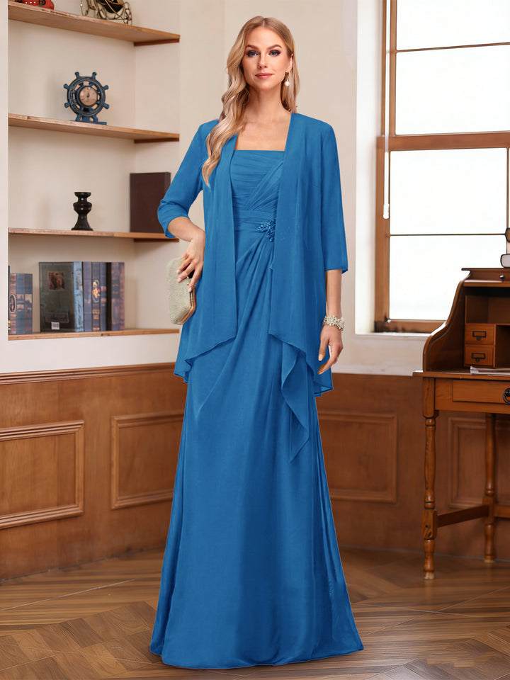 A-Line/Princess Sleeveless Mother of the Bride Dresses With Ruffles &amp; Jacket