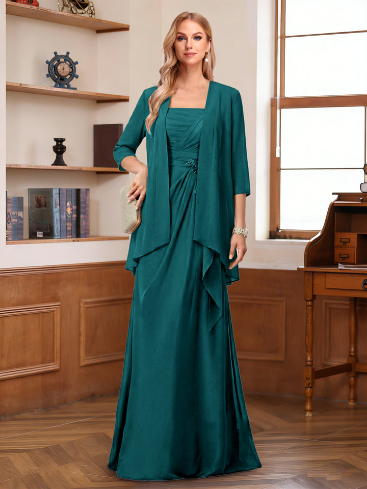 A-Line/Princess Sleeveless Mother of the Bride Dresses With Ruffles &amp; Jacket