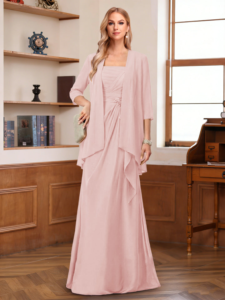 A-Line/Princess Sleeveless Mother of the Bride Dresses With Ruffles &amp; Jacket