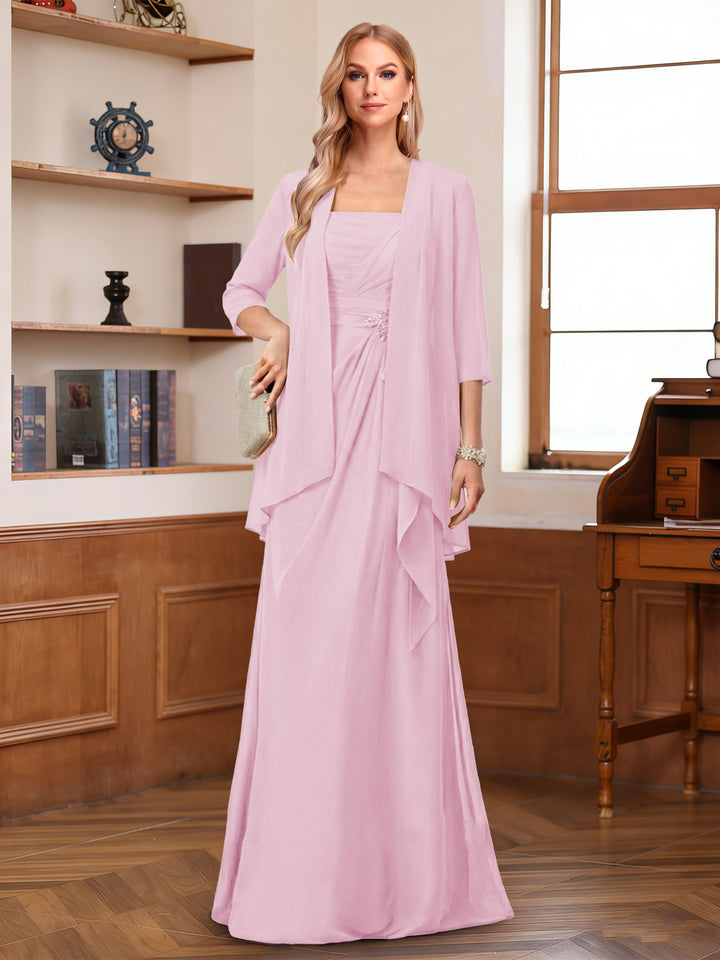 A-Line/Princess Sleeveless Mother of the Bride Dresses With Ruffles &amp; Jacket